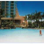 Stunning 1200 sq meter pool at Crown Towns, with sand beach